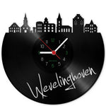 Wanduhr aus Vinyl Skyline Wevelinghoven