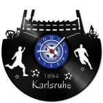 Fussball Wanduhr aus Vinyl Vereinsliebe Karlsruhe