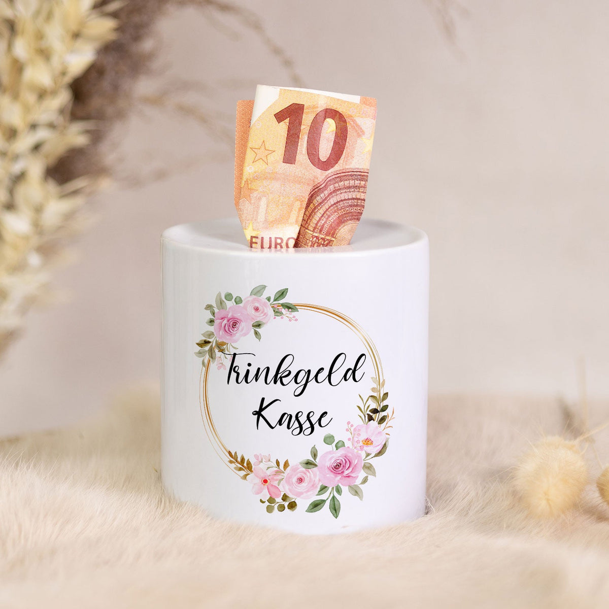 Spardose aus Keramik - Trinkgeld Kasse