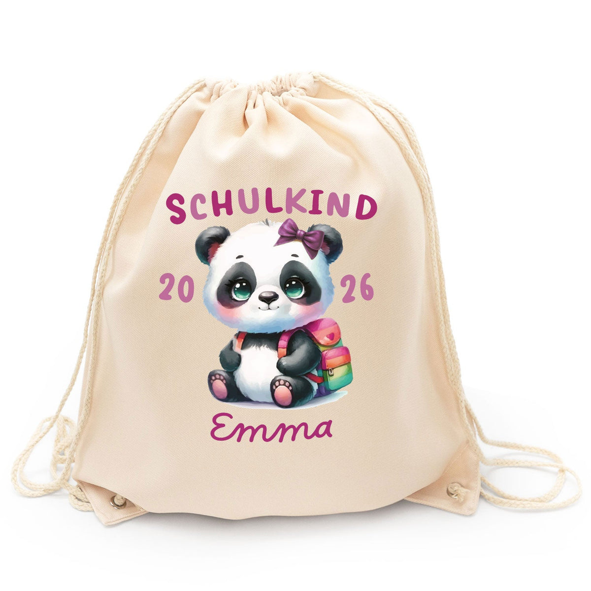 Turnbeutel für Kinder - Schulkind Tiere - zur Einschulung