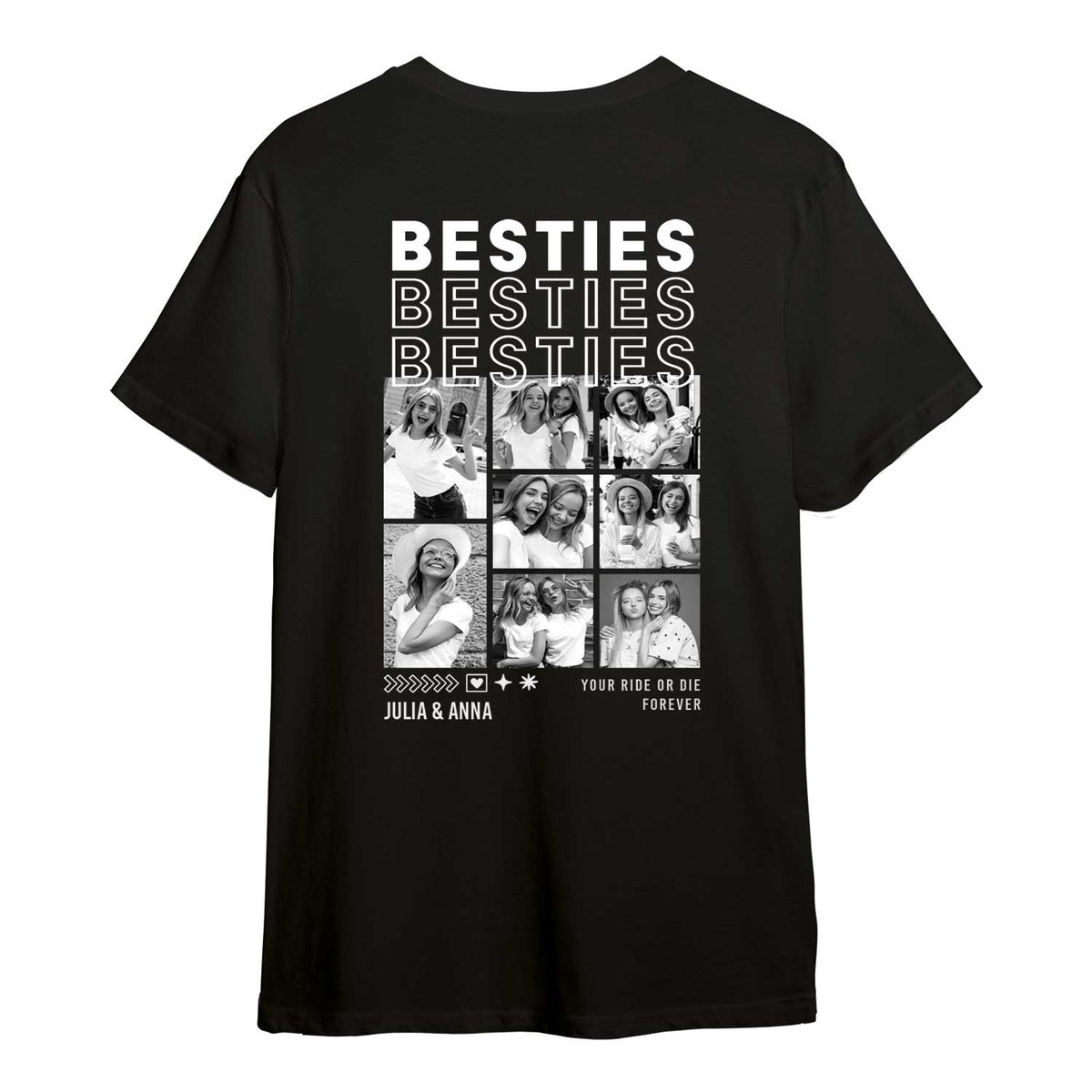 Personalisiertes Oversized T-Shirt - Besties