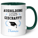 Bedruckte Tasse mit Spruch - Examen - Personalisiert mit Namen