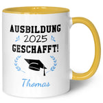 Bedruckte Tasse mit Spruch - Examen - Personalisiert mit Namen
