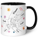 Bedruckte Tasse - Hände halten Mama - Geschenk zum Muttertag