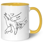Bedruckte Tasse - Hände halten Papa Opa - Geschenk zum Vatertag