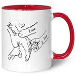 Bedruckte Tasse - Hände halten Papa Opa - Geschenk zum Vatertag