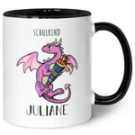 Bedruckte Tasse mit Motiv - Einschulung Drache