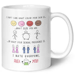 Bedruckte Tasse mit Spruch - "I hate everyone"