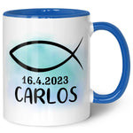 Bedruckte Tasse - zur Konfirmation mit Name & Datum