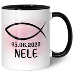 Bedruckte Tasse - zur Konfirmation mit Name & Datum