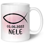Bedruckte Tasse - zur Konfirmation mit Name & Datum