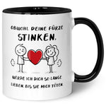 Bedruckte Tasse mit Spruch - Deine Fürze stinken