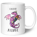 Bedruckte Tasse mit Motiv - Einschulung Drache