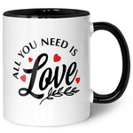 Bedruckte Tasse mit Spruch - All you need is love