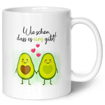 Bedruckte Tasse mit Spruch - Avocado Love