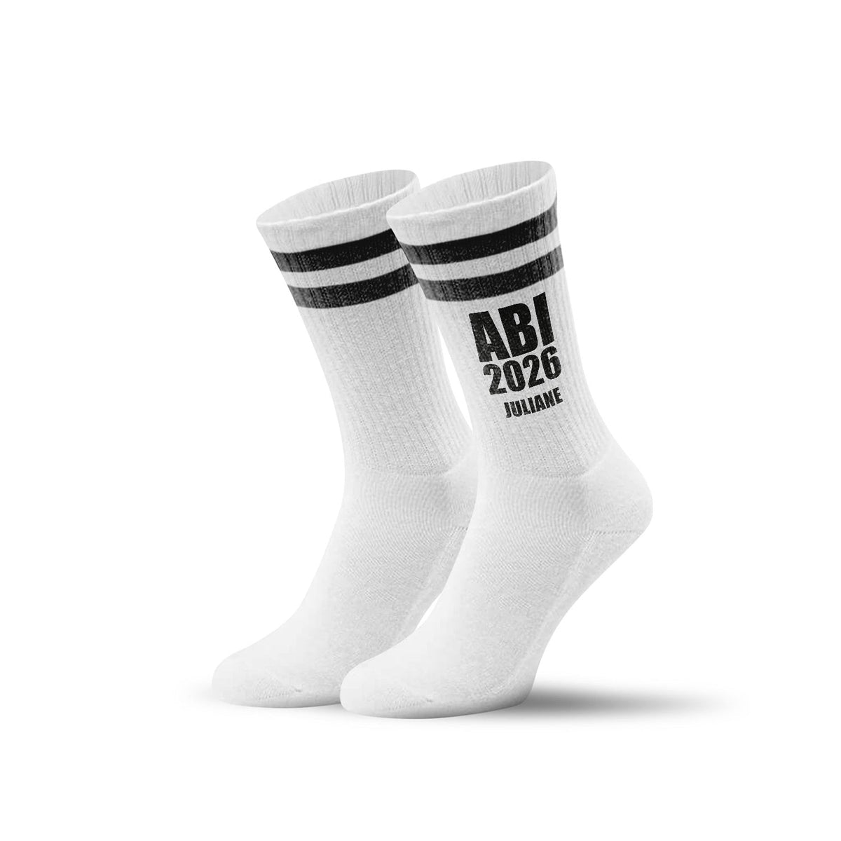 Tennissocken - Abi Jahr - personalisiert mit Namen & Jahr