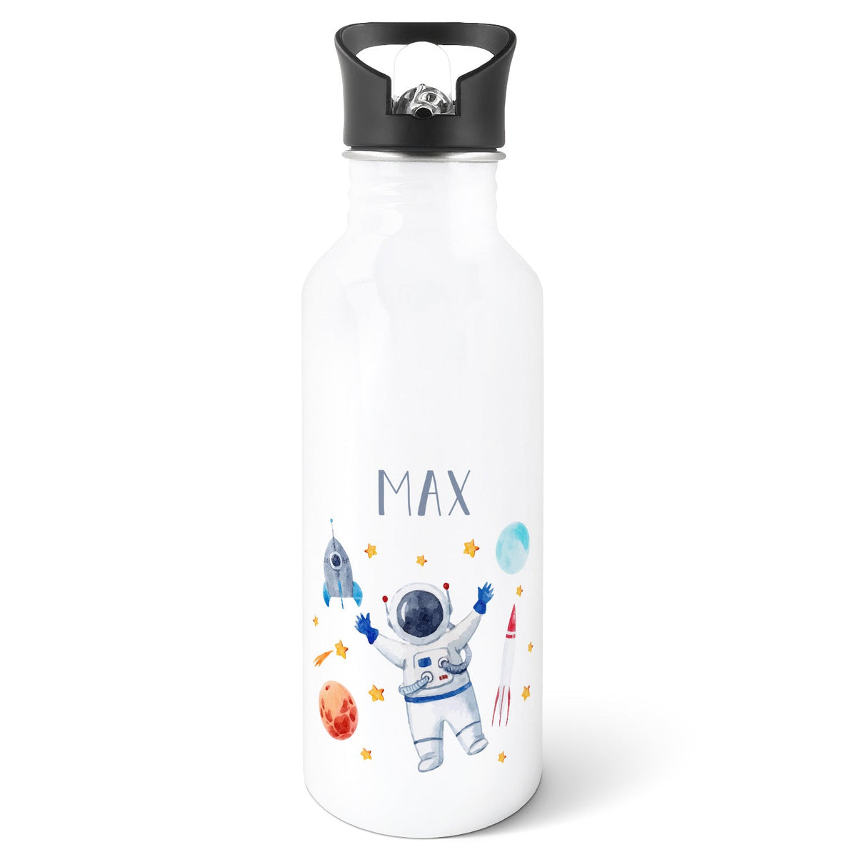 Bedruckte Trinkflasche aus Edelstahl - Astronaut