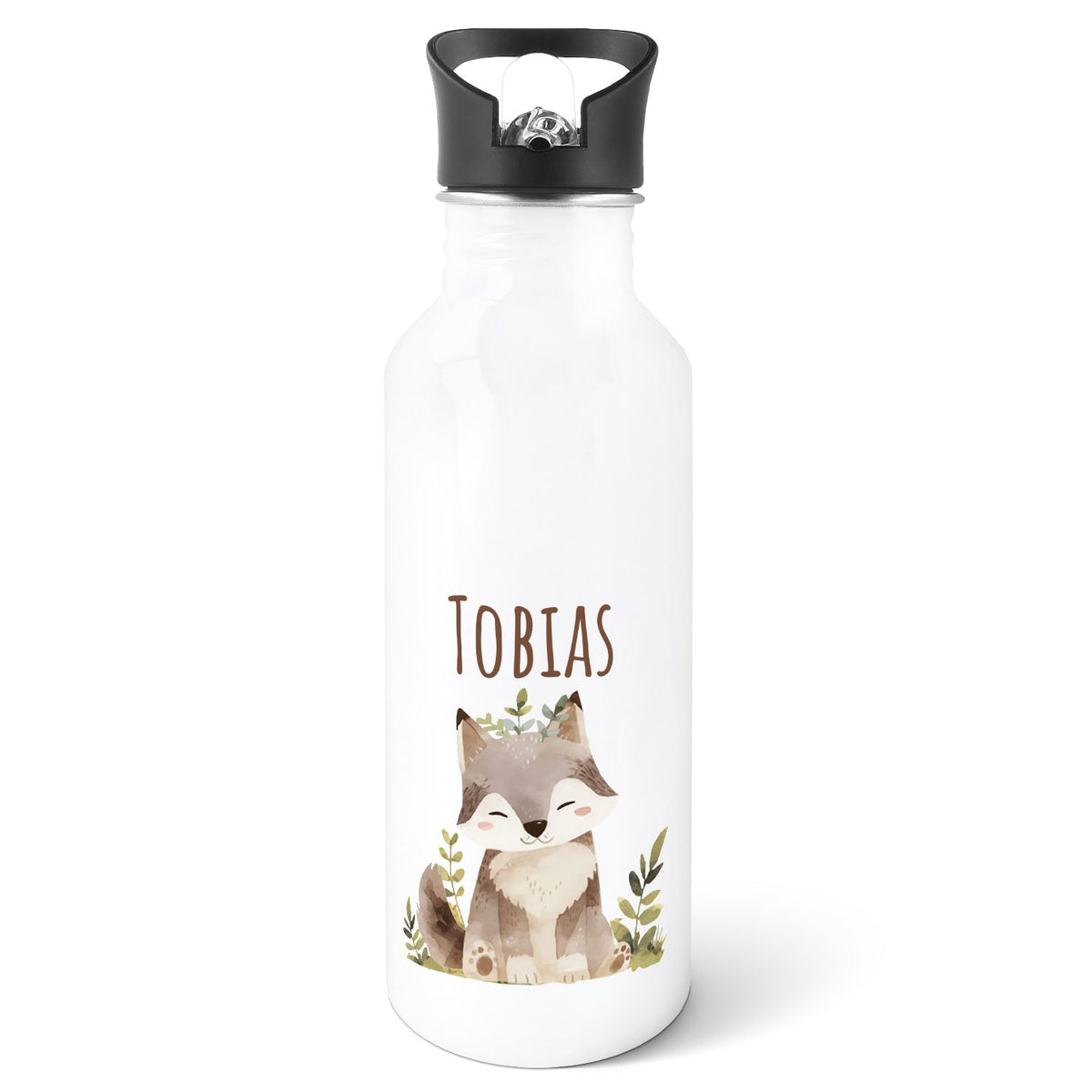 Bedruckte Trinkflasche aus Edelstahl - Waldfreunde V2