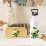 Bedruckte Brotdose & Trinkflasche im Set - T-Rex