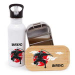 Bedruckte Brotdose & Trinkflasche im Set - Ninja