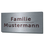 Graviertes Edelstahl Türschild