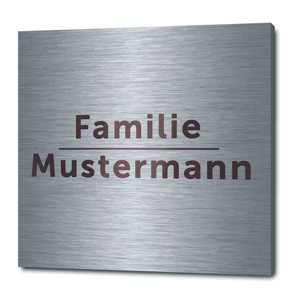 Graviertes Edelstahl Türschild
