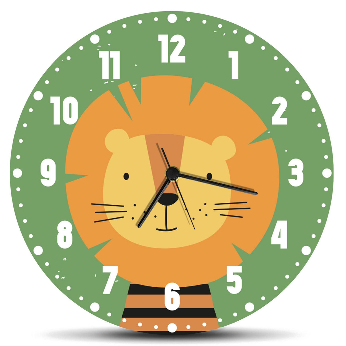 Wanduhr für Kinder im Löwen Design - mit UV Druck