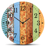 Wanduhr aus Holz Mandala - Mit UV Druck