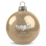 Gravierte Weihnachtskugel - Flügelherz