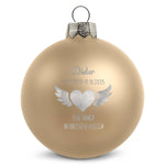 Gravierte Weihnachtskugel - Flügelherz