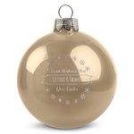 Gravierte Weihnachtskugel mit Wunschtext