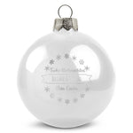 Gravierte Weihnachtskugel mit Wunschtext