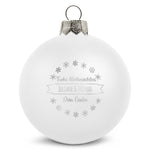 Gravierte Weihnachtskugel mit Wunschtext