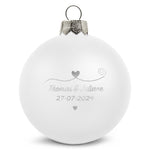 Gravierte Weihnachtskugel - Paar verliebt