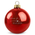 Gravierte Weihnachtskugel - Wedding Love