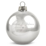 Gravierte Weihnachtskugel - Wedding Love