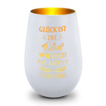 Deko Windlicht aus Glas mit Gravur - Glück ist eine Oma wie Dich zu haben - Personalisiert mit Namen