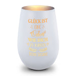 Deko Windlicht aus Glas mit Gravur - Glück ist eine Oma wie Dich zu haben - Personalisiert mit Namen