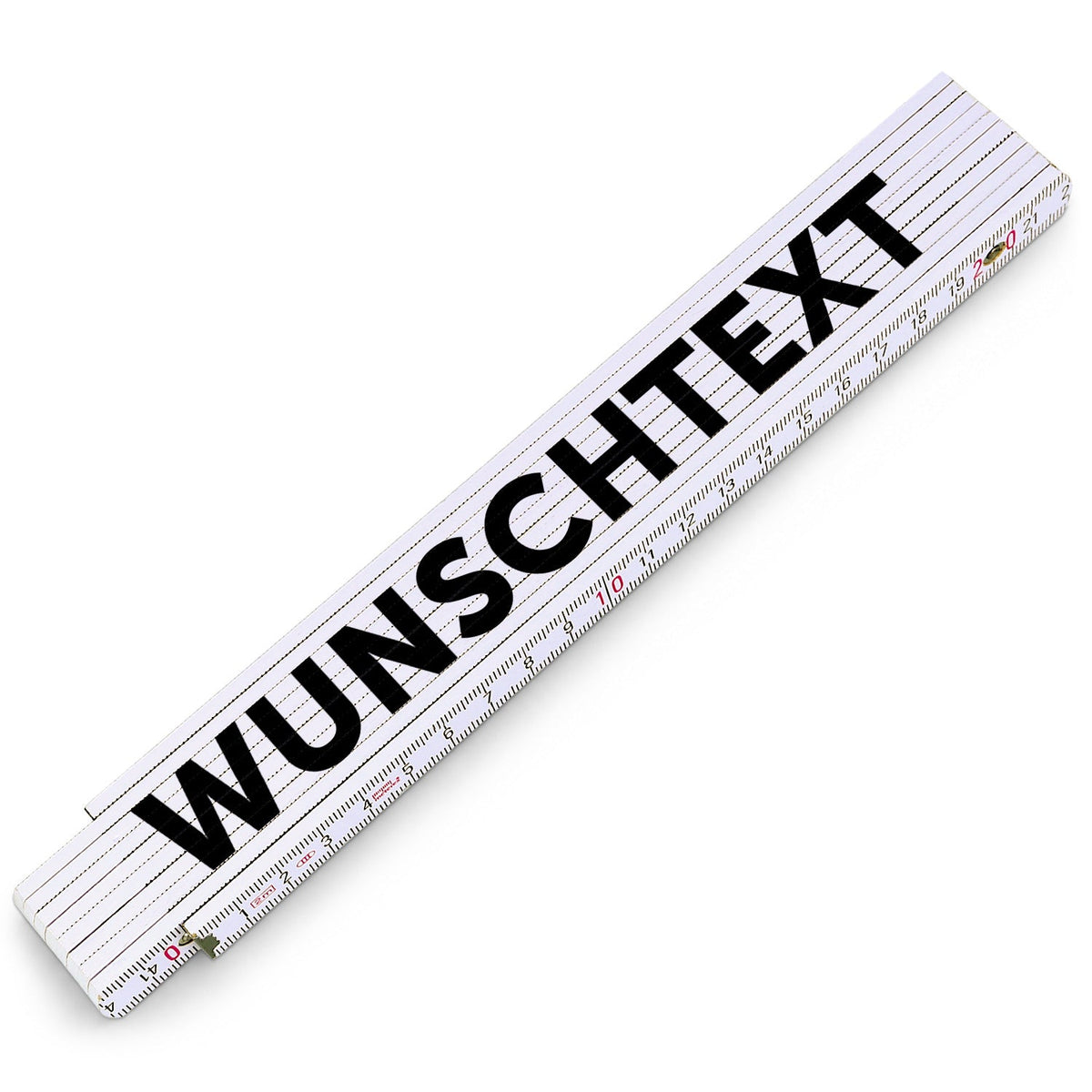 Zollstock 2 Meter mit Gravur oder Druck - Wunschname - Personalisiert mit Namen