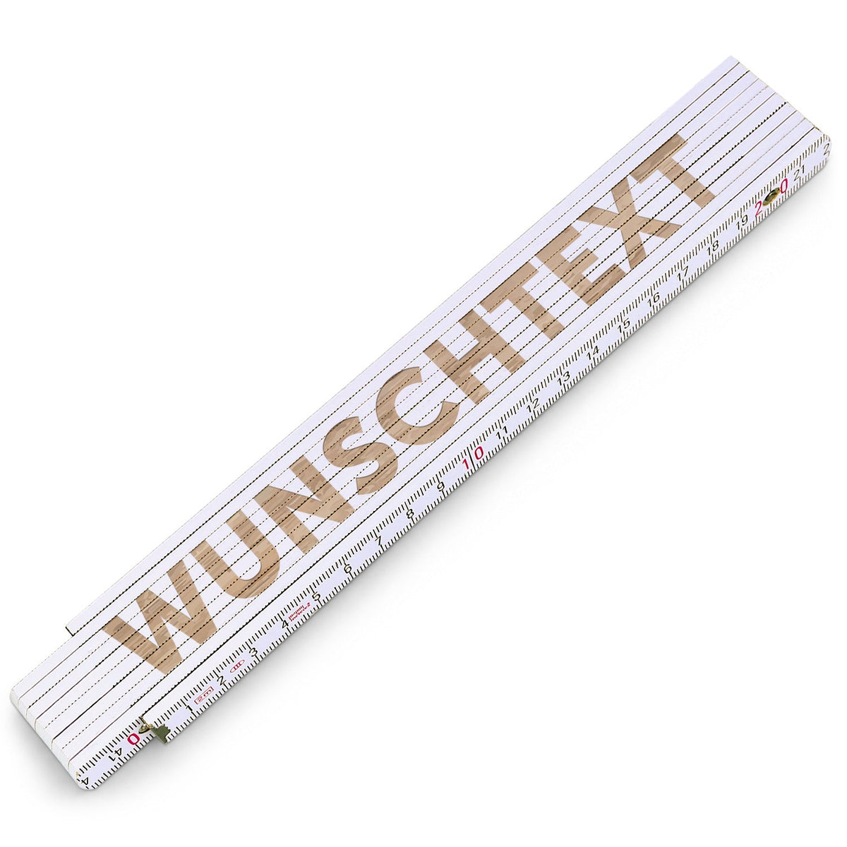 Zollstock 2 Meter mit Gravur oder Druck - Wunschname - Personalisiert mit Namen
