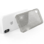 NALIA Glitzerhülle für iPhone X / XS – Funkelndes Silikon Case – DAZZLIN (Transparent & Stoßfest) – Marke aus Berlin