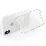 NALIA Glitzerhülle für iPhone X / XS – Funkelndes Silikon Case – DAZZLIN (Transparent & Stoßfest) – Marke aus Berlin