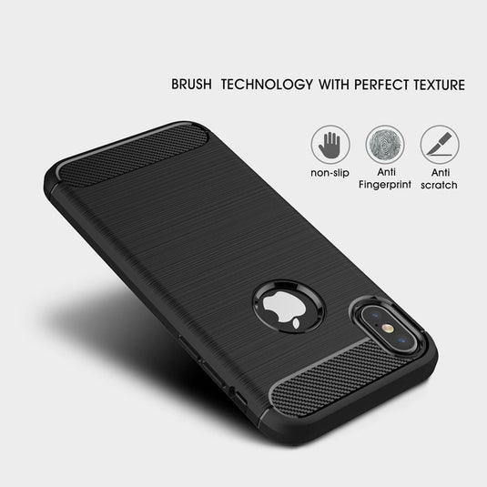 NALIA Design Case kompatibel mit Apple iPhone XS Max Hülle, Karbon Optik Stylische Handyhülle Stoßfeste Silikon Schutzhülle, Dünne Handy-Tasche Phone Cover Bumper Soft Skin Robust