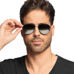Brille "Police" | Verspiegelte Partybrille Silber