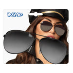 Brille "Police" | Verspiegelte Partybrille Silber