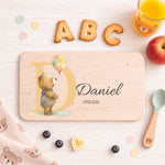 Frühstücksbrettchen mit Druckmotiv & Name - Initial