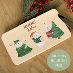Frühstücksbrettchen zu Weihnachten - Eisbären - personalisiert mit Name