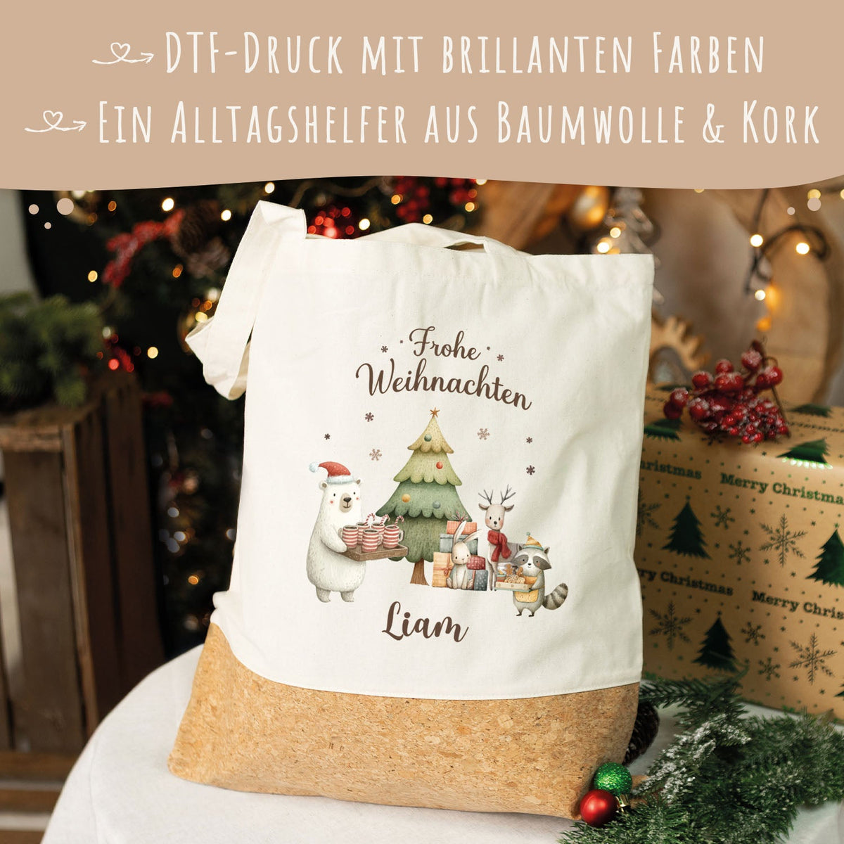 Einkaufstasche Kork - Festvorbereitung