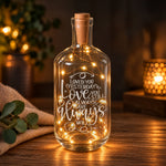 Flaschenlicht mit LED-Lichterkette und Gravur "Love you always"