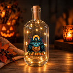 Flaschenlicht mit LED-Lichterkette im Halloween Reaper UV Design